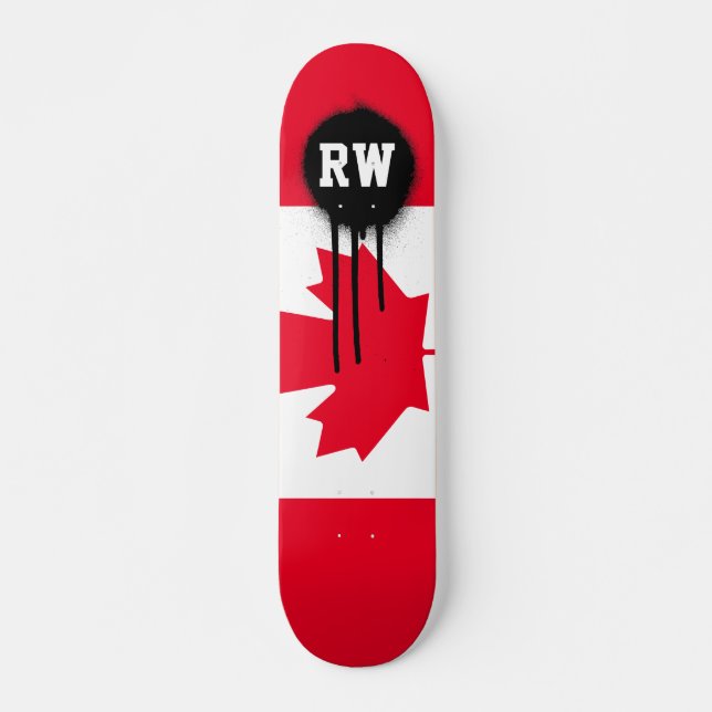 Classic Canada Flag Skateboard Deck (Front)