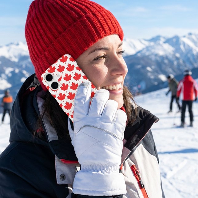 Classic Canadian Canada Day Red Maple Leaf Pattern Case-Mate iPhone Case (Creator Uploaded)