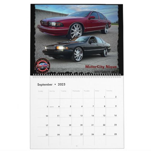 Classic Caprice  Impala Box Bubble  Donk Car Cal Calendar