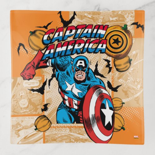 Classic Captain America Halloween Comic Panel Trinket Tray