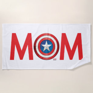Classic Captain America Mom Beach Towel