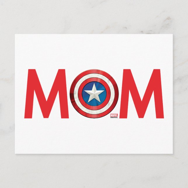 Classic Captain America Mom Postcard (Front)