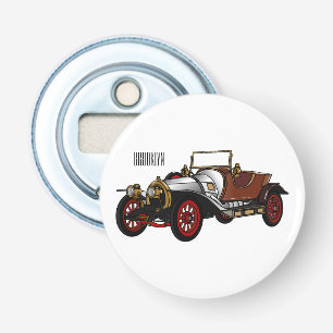 Classic car 1920 cartoon illustration bottle opener