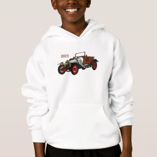 Classic car 1920 cartoon illustration hoodie