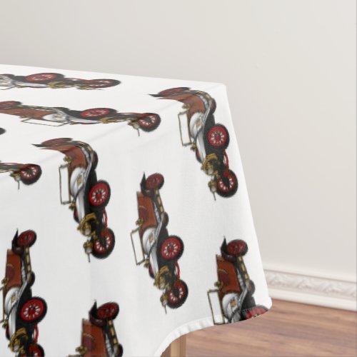 Classic car 1920 cartoon illustration tablecloth