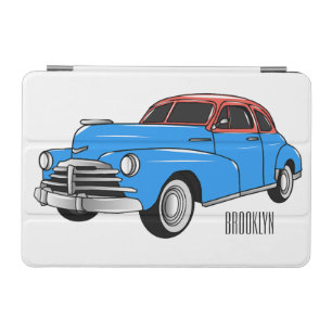 Classic car 1948 cartoon illustration iPad mini cover