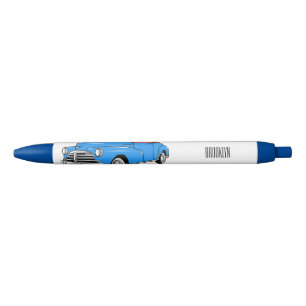 Classic car 1948 cartoon illustration pen