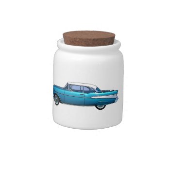 Classic Car 1957 Chevy Belaire Custom Candy Jar by ComicDaisy at Zazzle