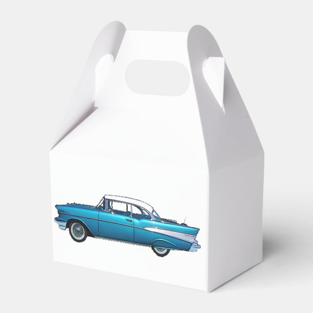 Classic car 1957 Chevy BelAire custom favor boxes (Front Side)