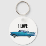 Classic Car 1957 Chevy Belaire Custom Keychain at Zazzle