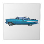 Classic Car 1957 Chevy Belaire Custom Tile at Zazzle