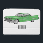 Classic car 1959 cartoon illustration iPad mini cover<br><div class="desc">Classic car 1959 cartoon illustration</div>
