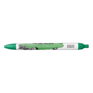 Classic car 1959 cartoon illustration pen