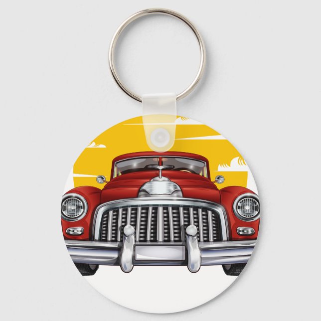 classic car 2 keychain (Front)
