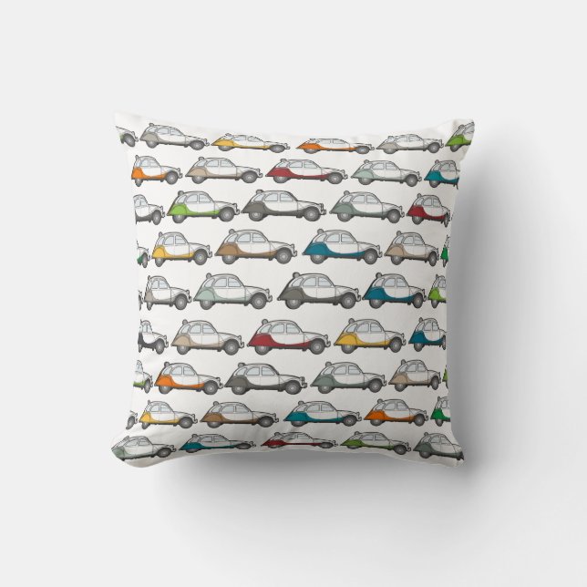 classic car 2cv Deux Chevaux Throw Pillow (Front)