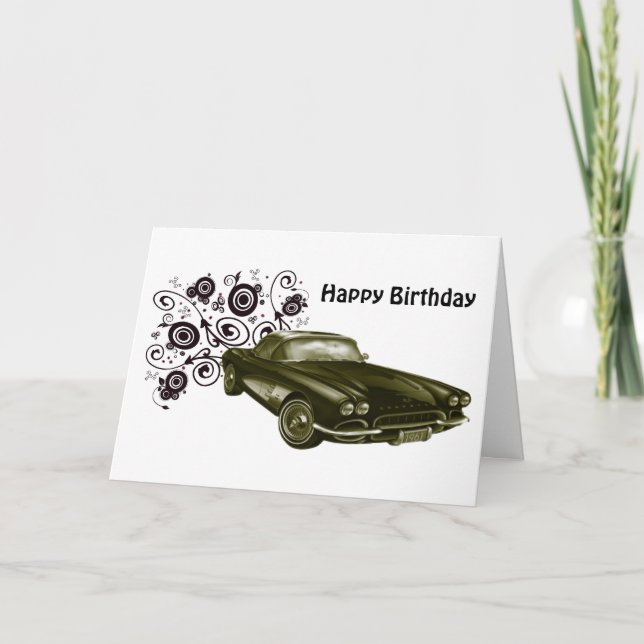 Classic Car Art Design Card (Front)