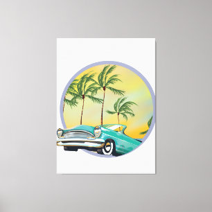 Classic Car at dusk Canvas Print
