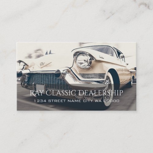 Classic Car Auto Dealership Business Card