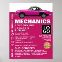 Classic Car, Auto Mechanic & Repairs Advertising
