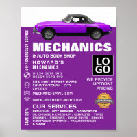 Classic Car, Auto Mechanic & Repairs Advertising