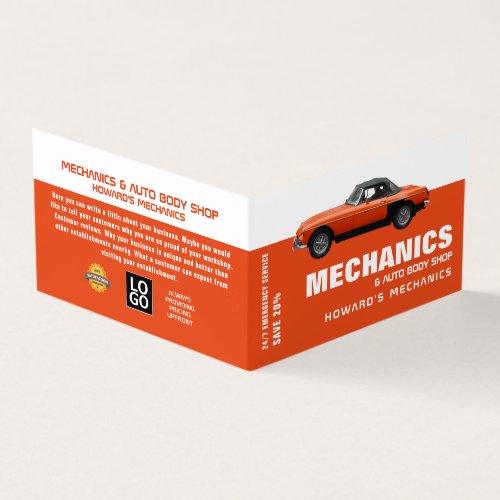 Classic Car Auto Mechanic  Repairs Detailed Business Card