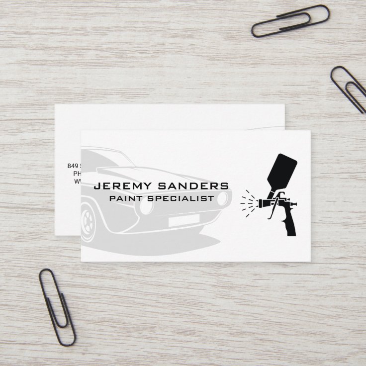 Classic Car Auto Paint Service Business Card Zazzle