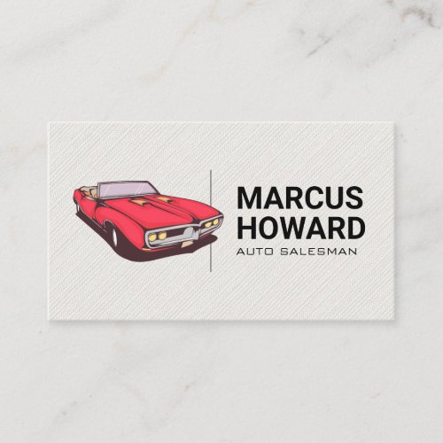 Classic Car  Auto Salesman Business Card