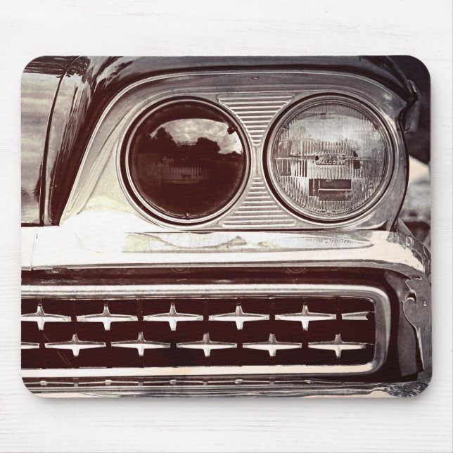 Classic Car Automobile Headlights Mouse Pad (Front)