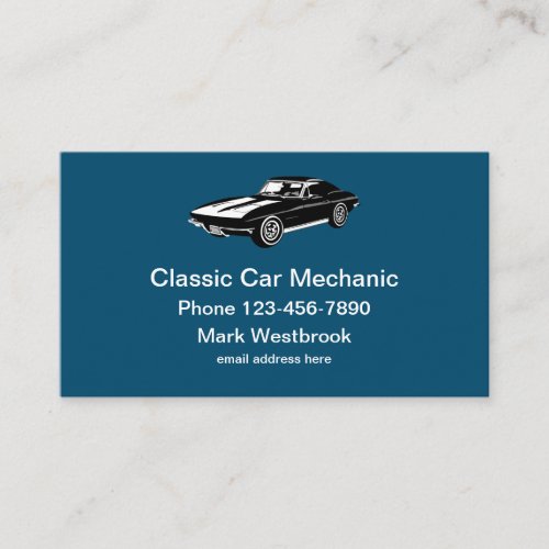 Classic Car Automotive Mechanic Business Card