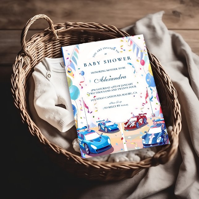 Classic Car Baby Celebration Invitation (Creator Uploaded)