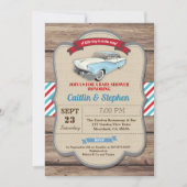 Classic car baby shower invitation. Vintage style Invitation (Front)