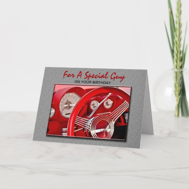 Classic Car Birthday Card (Front)