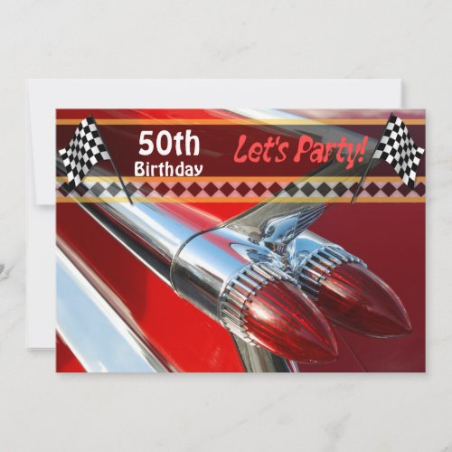 Classic Car Birthday Party Invitation