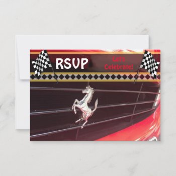 Classic Car Birthday Party Rsvp 2 by Spice at Zazzle