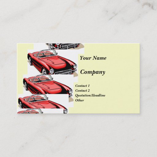 Customizable Classic Car Business Card Template