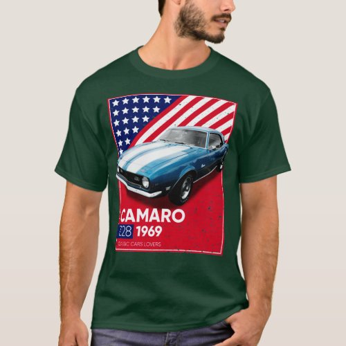 Classic Car Camaro Z28 1969 T_Shirt