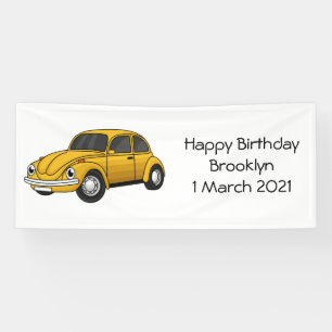 Classic car cartoon banner