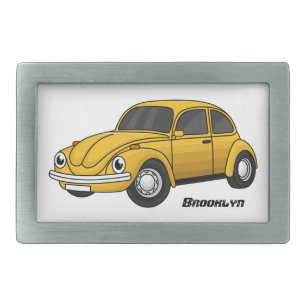 Classic car cartoon belt buckle
