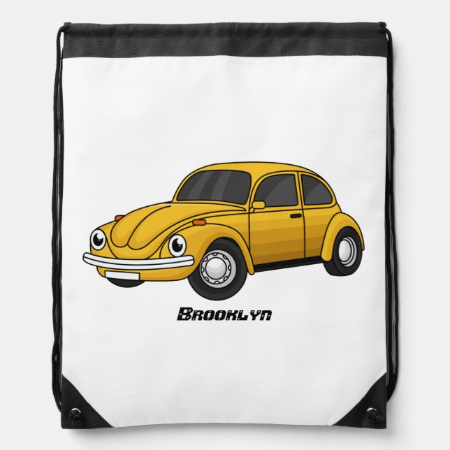 Classic car cartoon drawstring bag (Front)