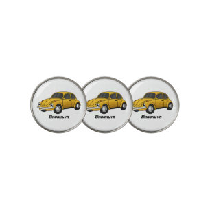 Classic car cartoon golf ball marker