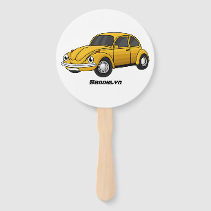 Classic car cartoon hand fan