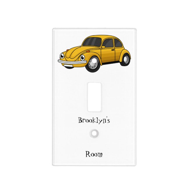 Classic car cartoon light switch cover (Front)