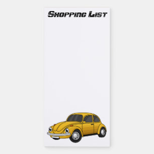 Classic car cartoon magnetic notepad