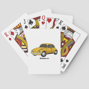 Classic car cartoon poker cards