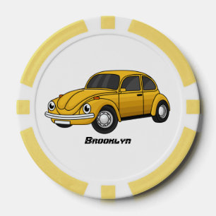 Classic car cartoon poker chips