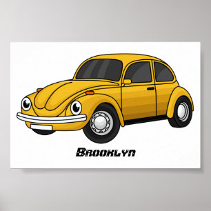 Classic car cartoon  poster