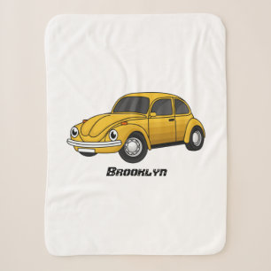 Classic car cartoon  sherpa blanket