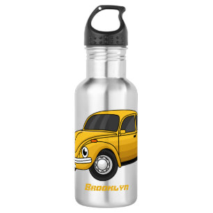 Classic car cartoon stainless steel water bottle