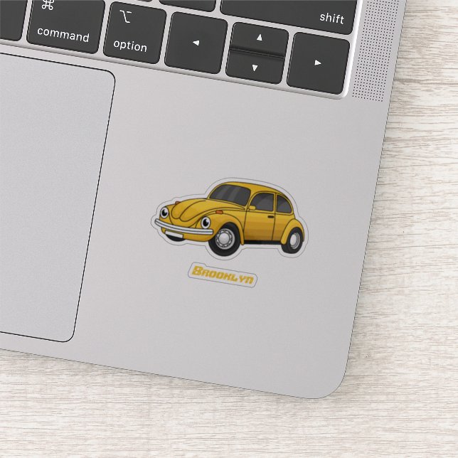 Classic car cartoon sticker (Detail)