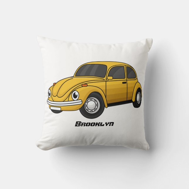 Classic car cartoon  throw pillow (Front)
